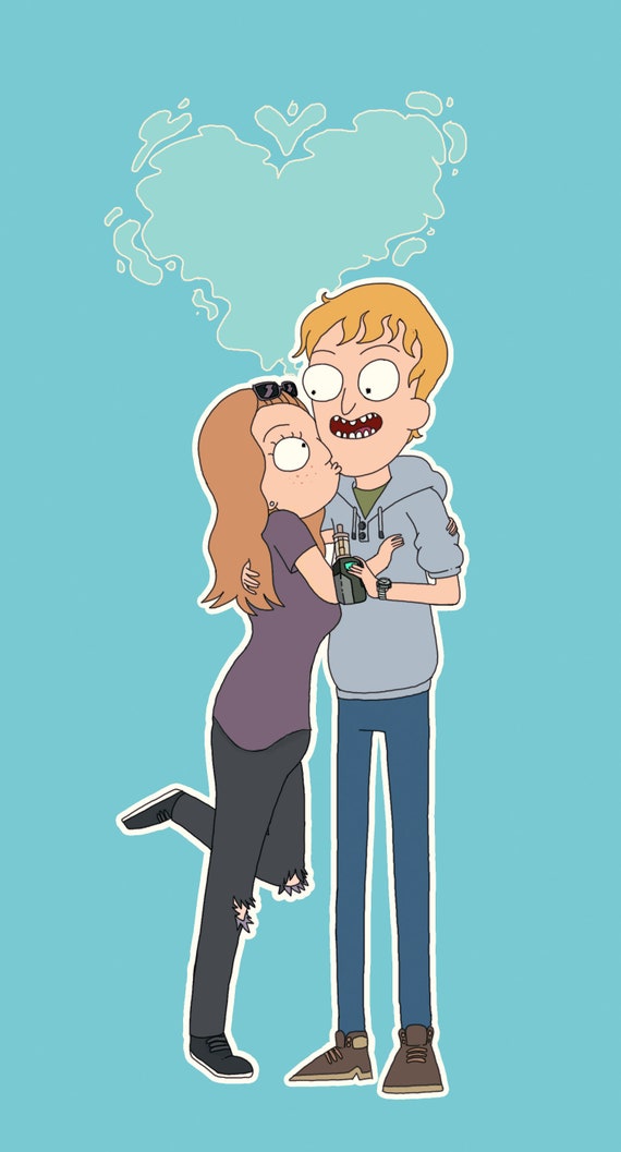 Custom Portrait Rick And Morty Style Etsy