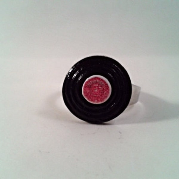 Bague de disque vinyle avec Replica Record Label