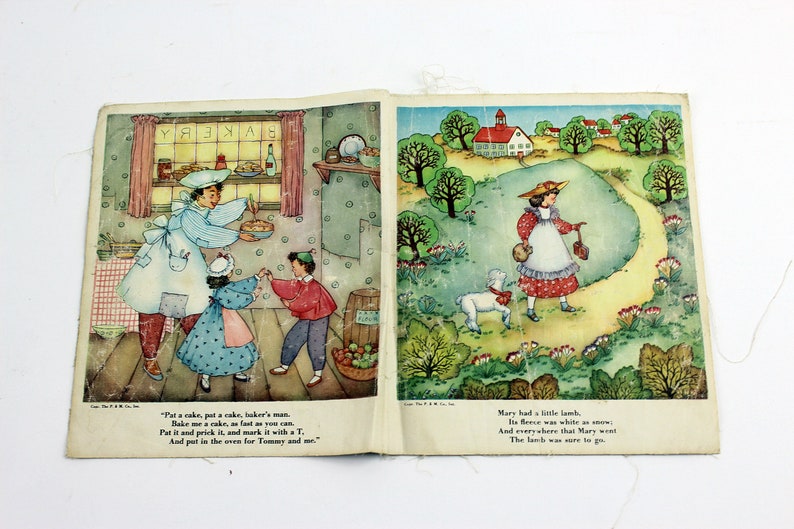 Mother Goose Rhymes Linen Book by Platt & Munk Company 1939 | Etsy