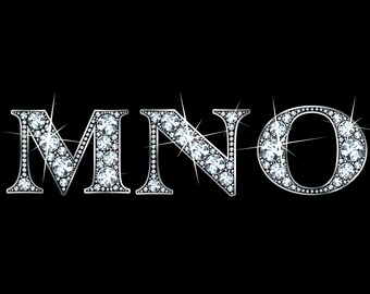MNO in Diamond Bling Sparkling Brilliant Font *DIGITAL*