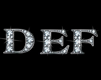 DEF in Diamond Bling Font *DIGITAL*