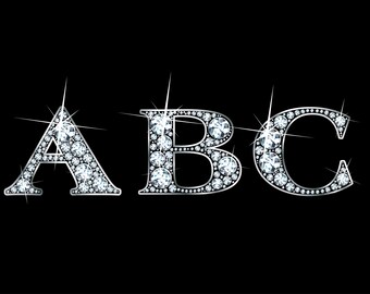 ABC in Diamond Bling Sparkling Brilliant Font *DIGITAL*
