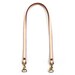 byhands Genuine Leather Bag Strap / Purse handle with Gold Style Ring, Ivory, 21.5" (30-5501-G)