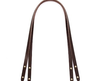 21.8" Byhands Genuine Leather Shoulder Bag Straps with Rivet (24-5501)