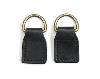Anillo en D de 2,5" con lengüeta de cuero 100 % genuino (18-1812)