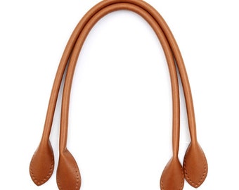 19.3" byhands Synthetic Leather Purse Handles, Tote Bag Straps, Tan (32-4903-B)