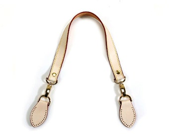 byhands Echt-Leder Taschengurt / Geldbörse mit Gold Style Haken, Ivory, 60cm (32-6103)