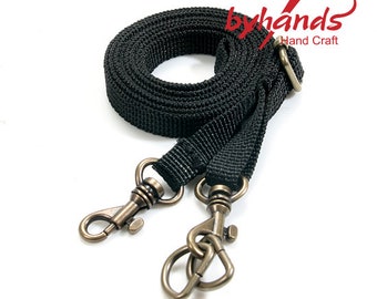 byhands Adjustable Webbing Crossbody Bag Strap with D-ring, 25.6"~47.6" (44-1411)
