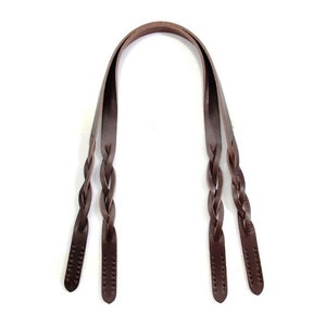 24.9&quot; byhands 100% Genuine Leather Braid Style Shoulder Bag Straps/Purse Handles (40-6301)