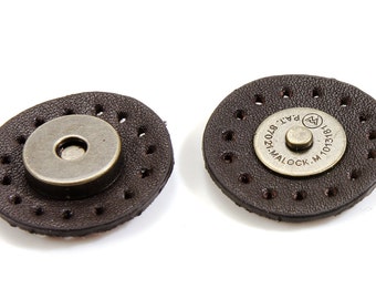 Magnetic Snap Closure w/100% Genuine Leather for Purse Making Supply (16-0201)