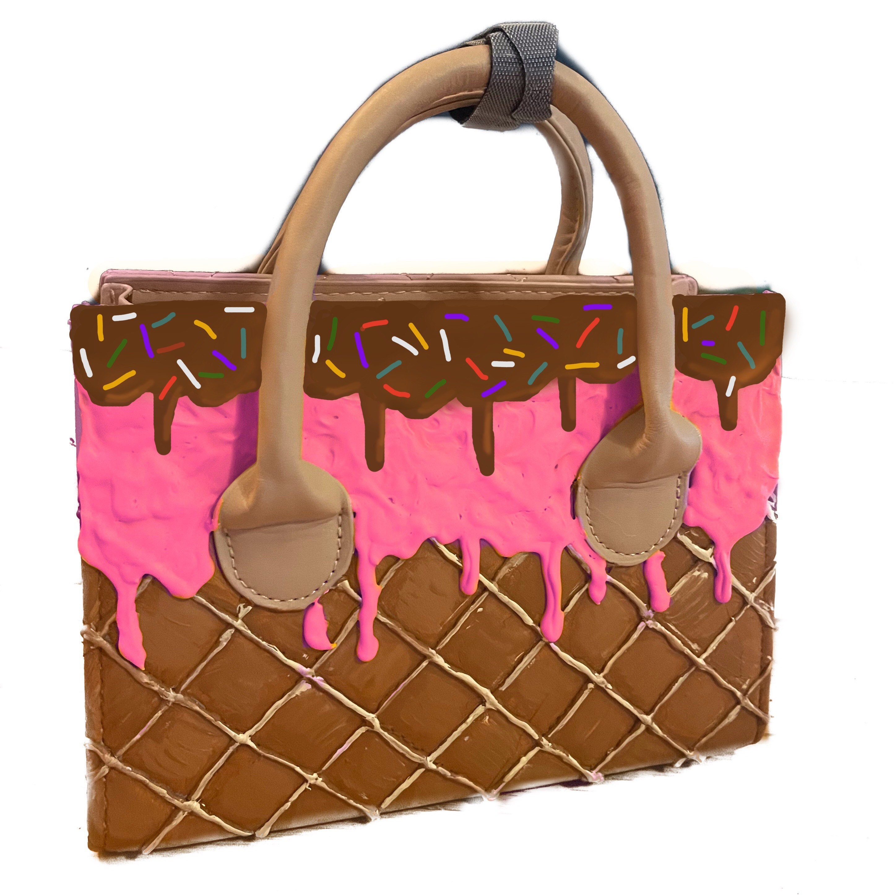 Ice Cream Dream Dessert Clutch Bag Purse Top Handle