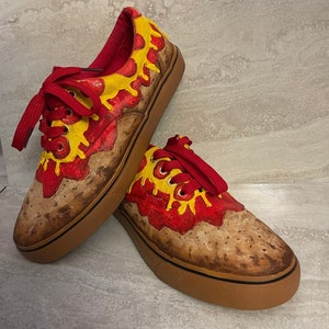 Pizza Party Hand painted Sneaker Skate Shoe