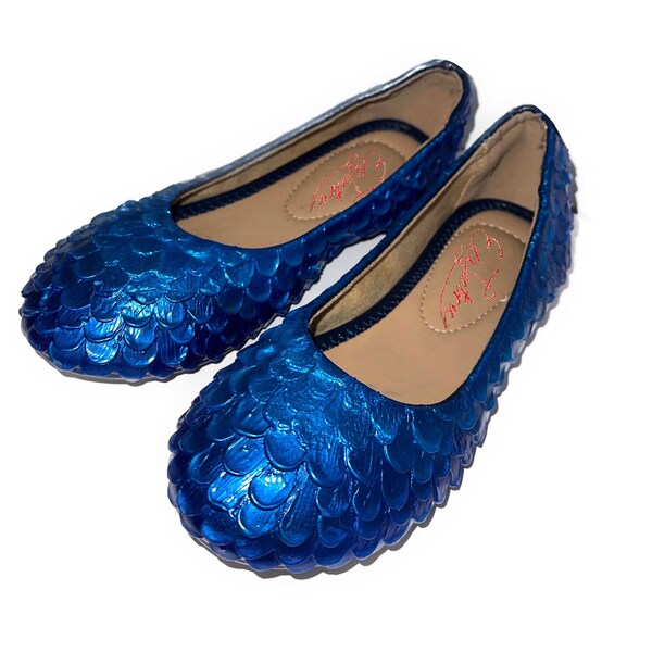 Enfants Sirène Shimmer Scale Glitter Flats Chaussures