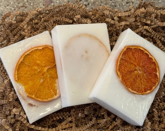 Honey Orange Exfoliating Natural Cocoa Butter Poured Soap Bar