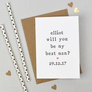 Asking Best Man Card, Be my Best Man, Card for Best Man, Asking Card, Wedding Card, Asking Bestman Wedding Card, Bestman Card, Asking Groom image 1