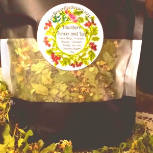 Hawthorn, dried leaf and flower, 28g, heart herbs, magic herbs, Crataegus monogyna