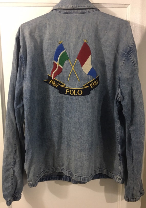 polo bear jean jacket