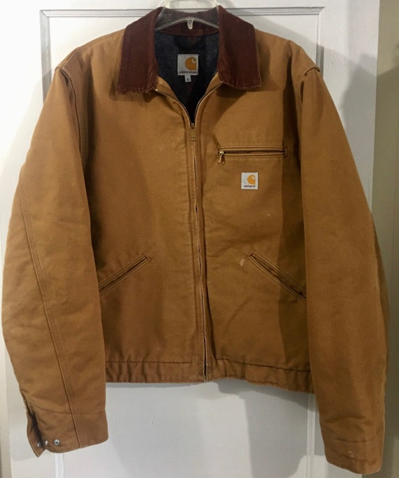 vintage brown Carhartt union made duck jacket sz L