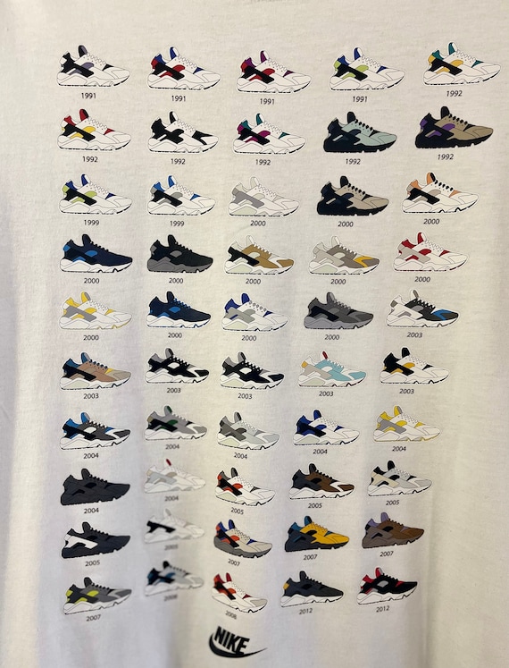 Vintage Rare Air Huarache Timeline Lineup of 91 Runners - Etsy