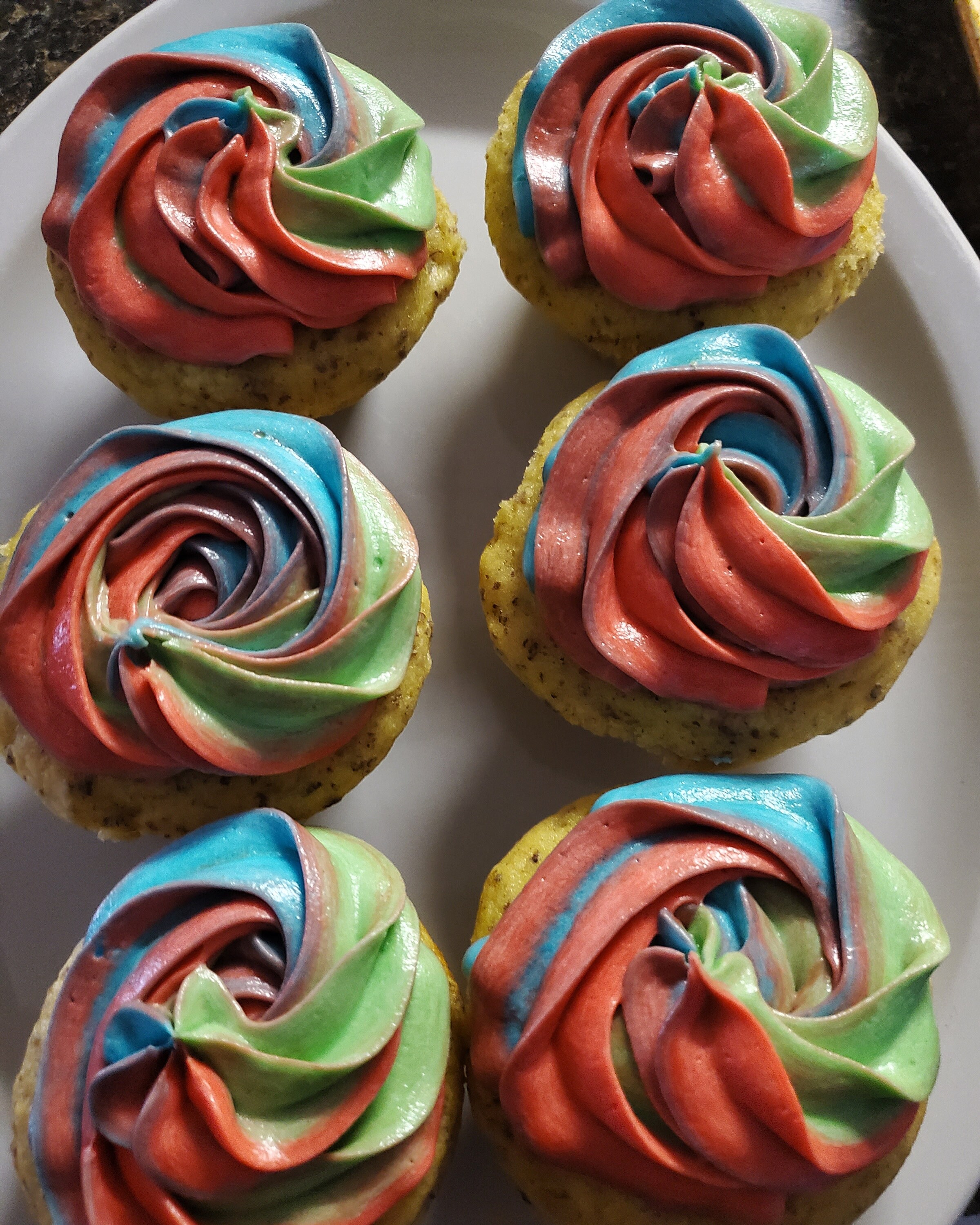 Cupcakes with rainbow frosting *For local sale only*