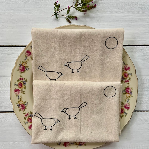 Bird Napkins Etsy