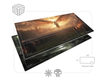 Custom Play Mat Bundle – Light & Dark (2 Designs) | Compatible with Magic: The Gathering | Unofficial Digital Product