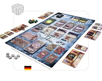GERMAN | Enhanced Play Mat Design | Compatible with Elder Sign, Omens of Ice | Unofficial Digital Product