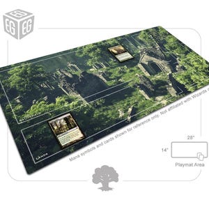 Rovine di R'andhm I / Design personalizzato del tappetino da gioco / Compatibile con Magic The Gathering / Prodotto digitale non ufficiale