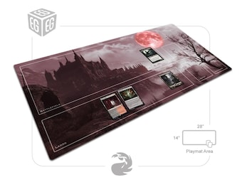 Vampires Blood Moon | Custom Play Mat Design | Compatible with Magic The Gathering | Unofficial Digital Product