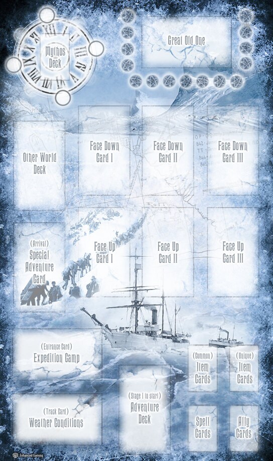 Digital Download Elder Sign, Omens of Ice, Enhanced Playmat Design
