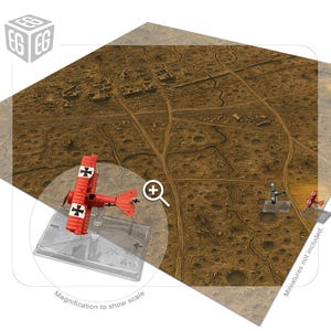 ウェイストランド・スカイ プレイマット | Wings Of Glory + Wings Of War、Famous Aces に対応 | 非公式デジタル製品