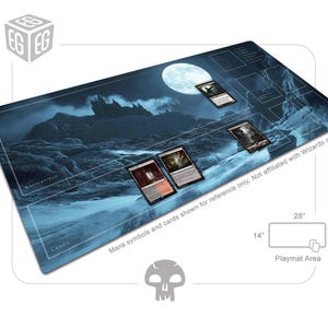 Vampires Full Moon | Custom Play Mat Design | Compatible with Magic The Gathering | Unofficial Digital Product