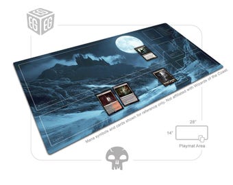 Vampires Full Moon | Custom Play Mat Design | Compatible with Magic The Gathering | Unofficial Digital Product