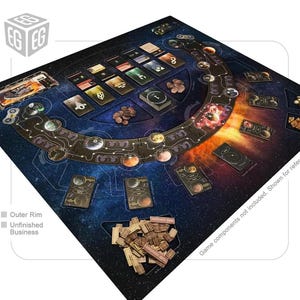 Enhanced Play Mat Design | Compatible with Star Wars Outer Rim + Unfinished Business Expansion  | Unofficial Digital Product