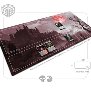 Luna de Sangre de Vampiros / Diseño de tapete de juego personalizado / Compatible con Magic The Gathering / Producto digital no oficial