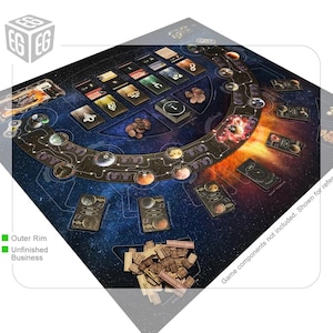 Enhanced Play Mat Design | Compatible with Star Wars Outer Rim + Unfinished Business Expansion  | Unofficial Digital Product