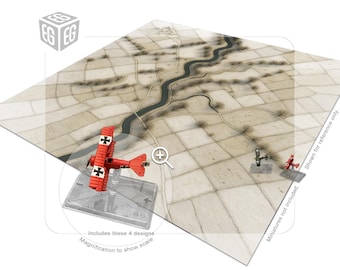 Winter Sky Play Mat | Compatible with Wings Of Glory + Wings Of War, Famous Aces | Unofficial Digital Product