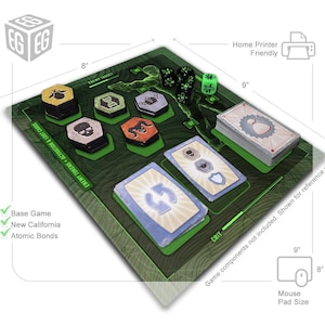 Verbessertes Mini-Spielmatte-Design | Kompatibel mit Fallout The Board Game | Inoffizielles digitales Produkt