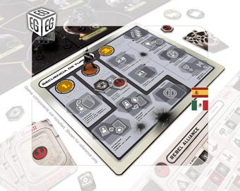 SPANISH | Rebel Turn Tracker Console | Compatible with Star Wars Rebellion | Unofficial Digital Product