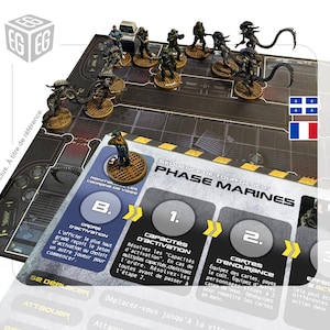 FRENCH | Marine & Xenos Phase Counters | Compatible with Aliens, Another Glorious Day in the Corps | Unofficial Digital Product