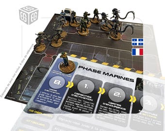 FRENCH | Marine & Xenos Phase Counters | Compatible with Aliens, Another Glorious Day in the Corps | Unofficial Digital Product