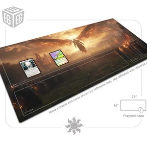Avatar Rising | Custom Play Mat Design | Compatible with Magic The Gathering | Unofficial Digital Product