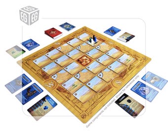 Diseño de tapete de juego mejorado / Compatible con Forbidden Desert / Producto digital no oficial