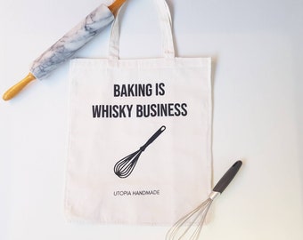 Canvas tote bag - Baking and cooking - Gift for foodie - Food themed gift - Housewarming gift - Shopping bag - Funny Gift