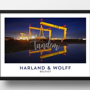 Harland & Wolff, Belfast, Northern Ireland TRAVEL poster / print