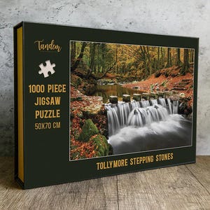 1000-Piece Jigsaw Puzzle, Tollymore Stepping Stones, Newcastle, Northern Ireland, Unisex Gift, Ready to Ship.