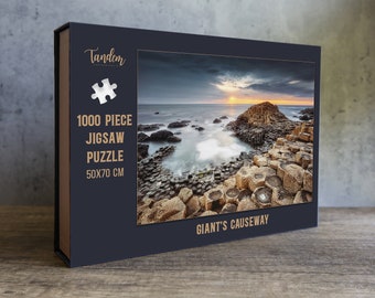 1000-Piece Jigsaw Puzzle featuring the Giant's Causeway, Northern Ireland, Ready to Ship.