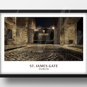 Guinness, St. James Gate, Dublin, Ireland, TRAVEL poster / print.