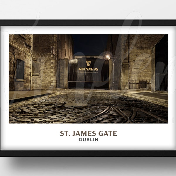 Guinness, St. James Gate, Dublin, Ireland, TRAVEL poster / print.