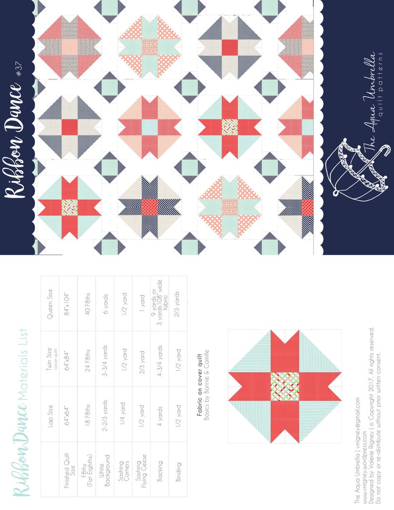 Ribbon Dance Quilt Pattern Etsy